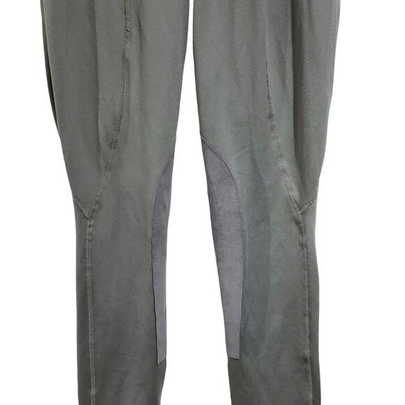 KERRITS Riding Breeches Pants Gray Leather Knee Patch Size Medium - Picture 4 of 13